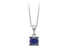 Collier Solitaire Saphir