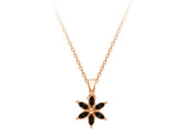 Black Diamond Crocus Flower Necklace