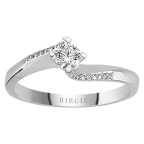 Total 0.24 Carat Diamond Halo Engagement Ring