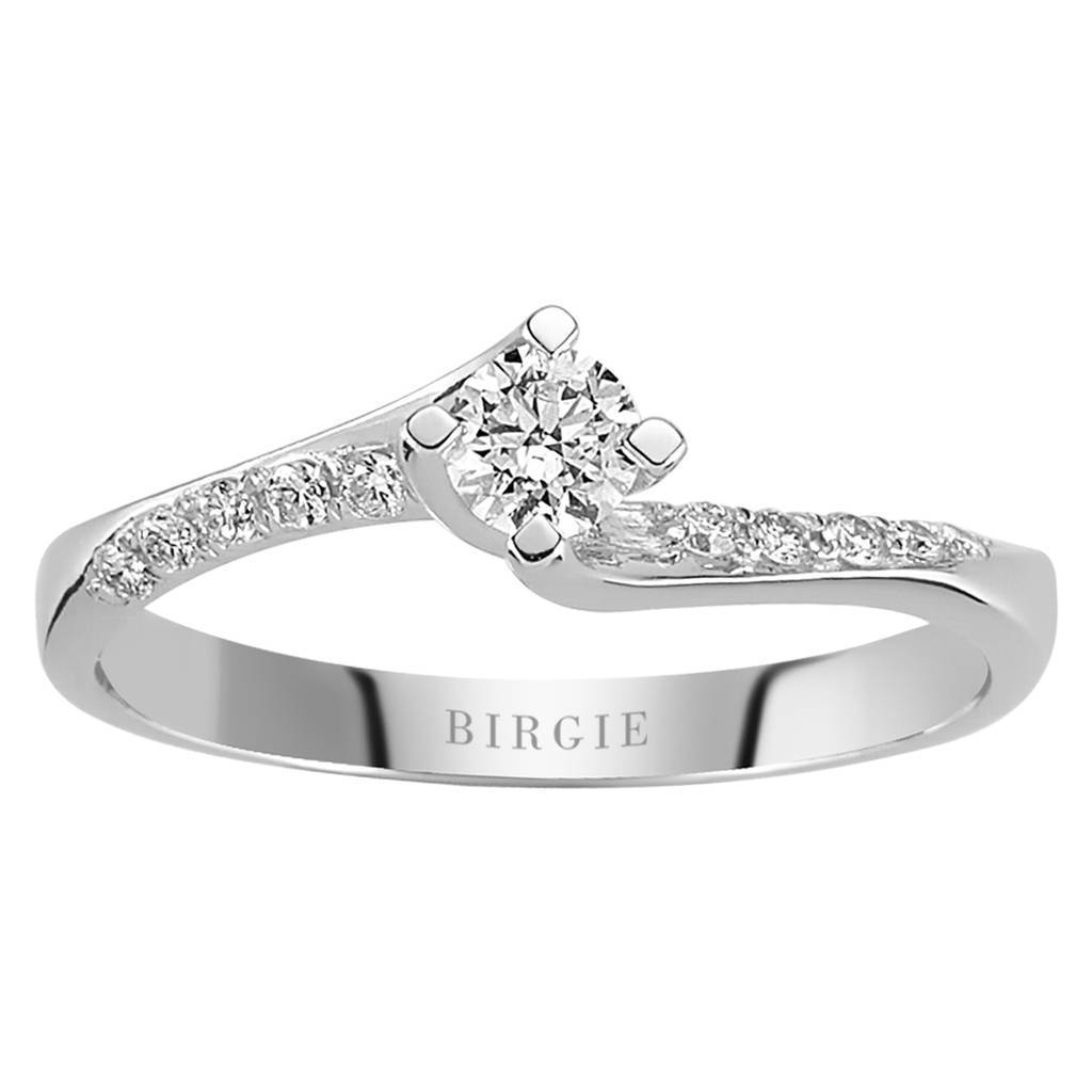 Bague de fiançailles halo de diamants total de 0,30 carat
