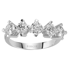 Bague de fiançailles 5 pierres diamant 1,70 carat
