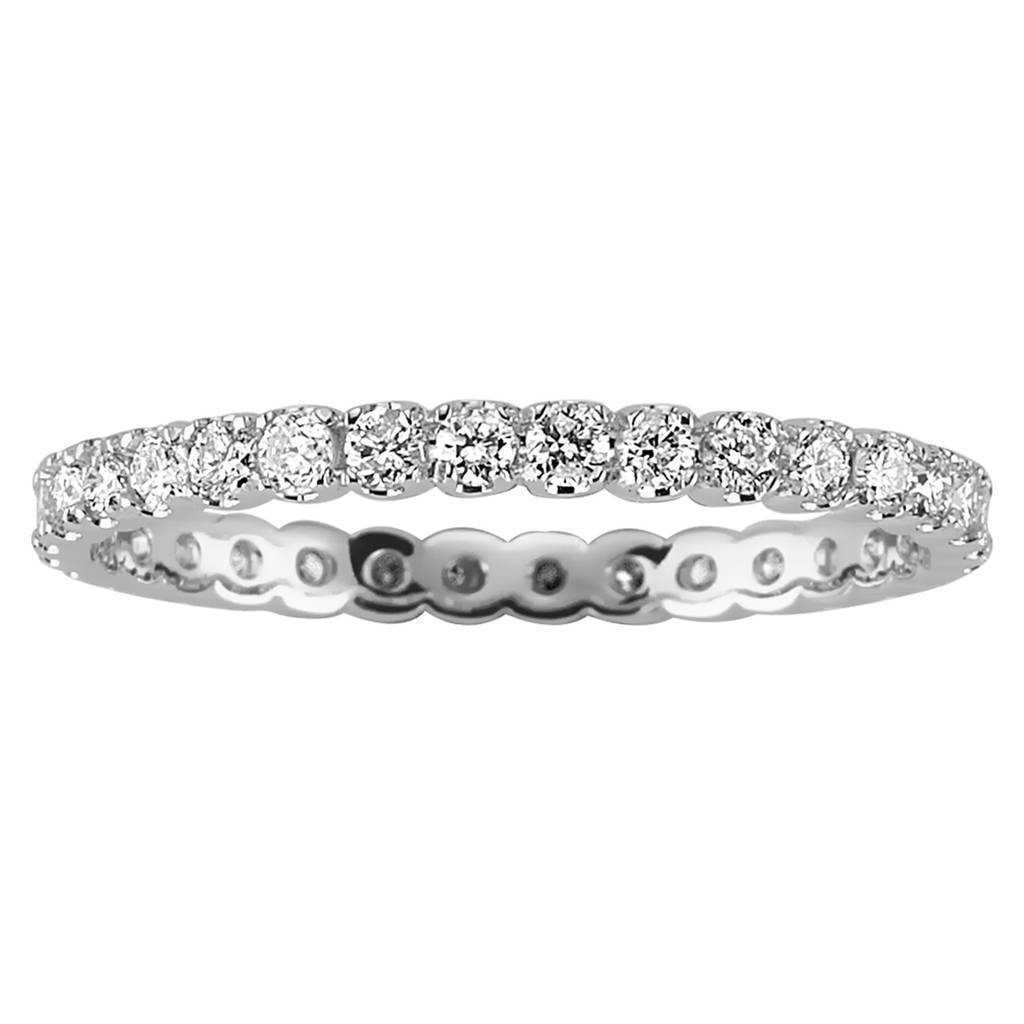 Bague de mariage d'éternité en diamant de 0,61 carat