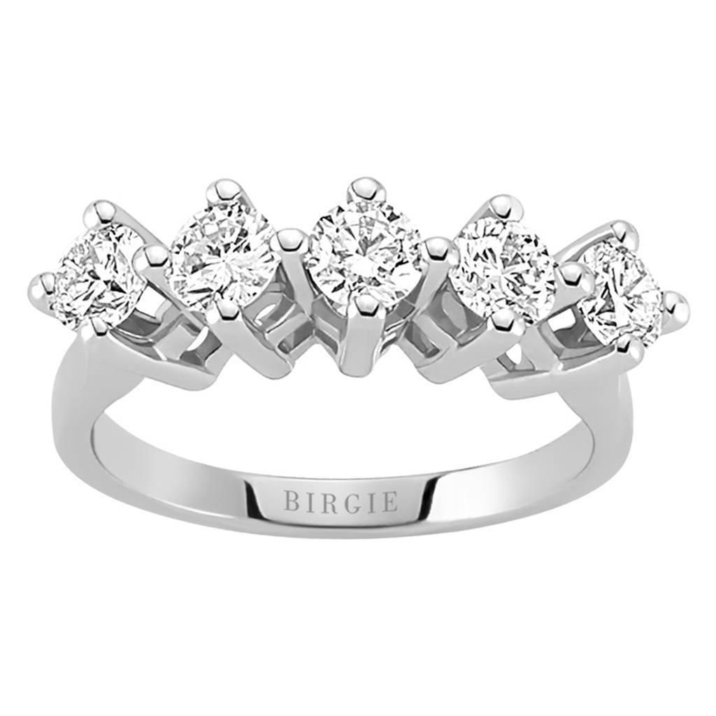 Bague de fiançailles 5 pierres diamant 1,15 carat