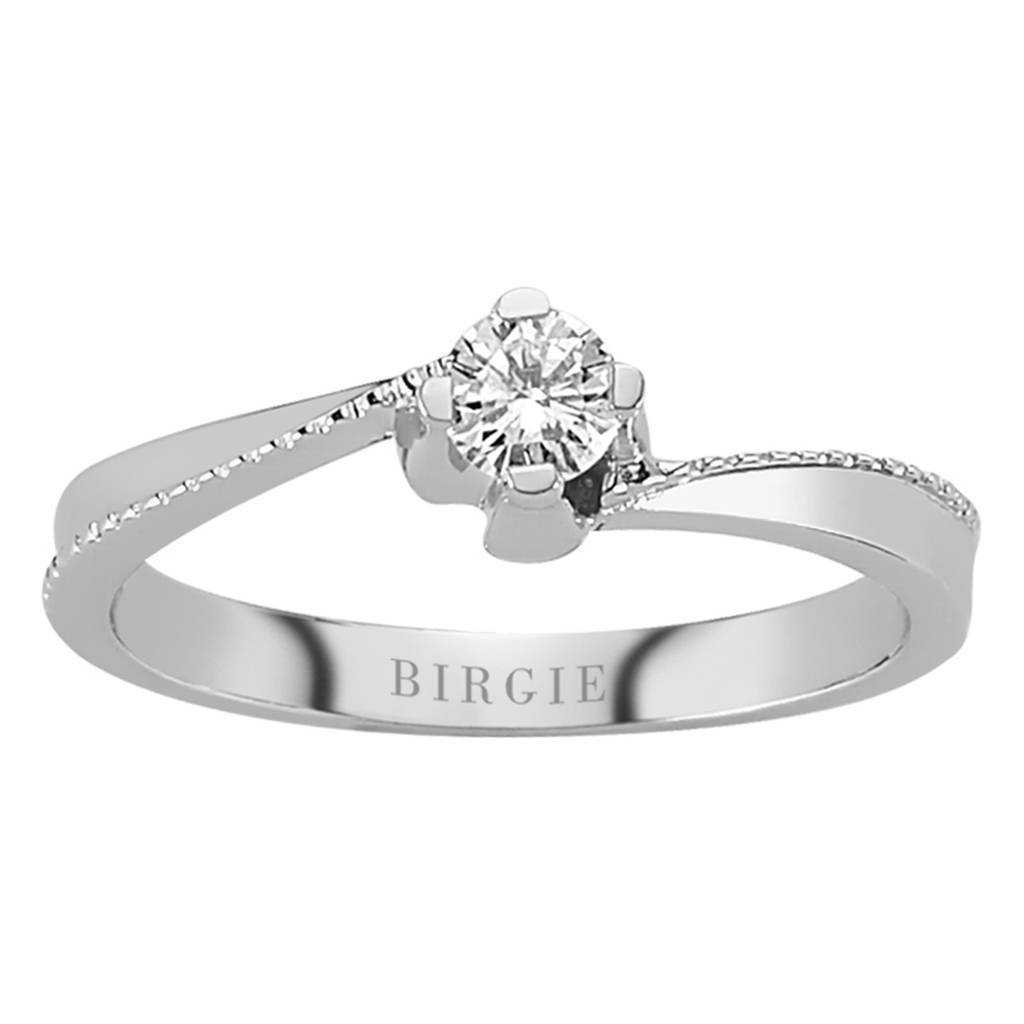 Bague solitaire diamant 0,17 carat