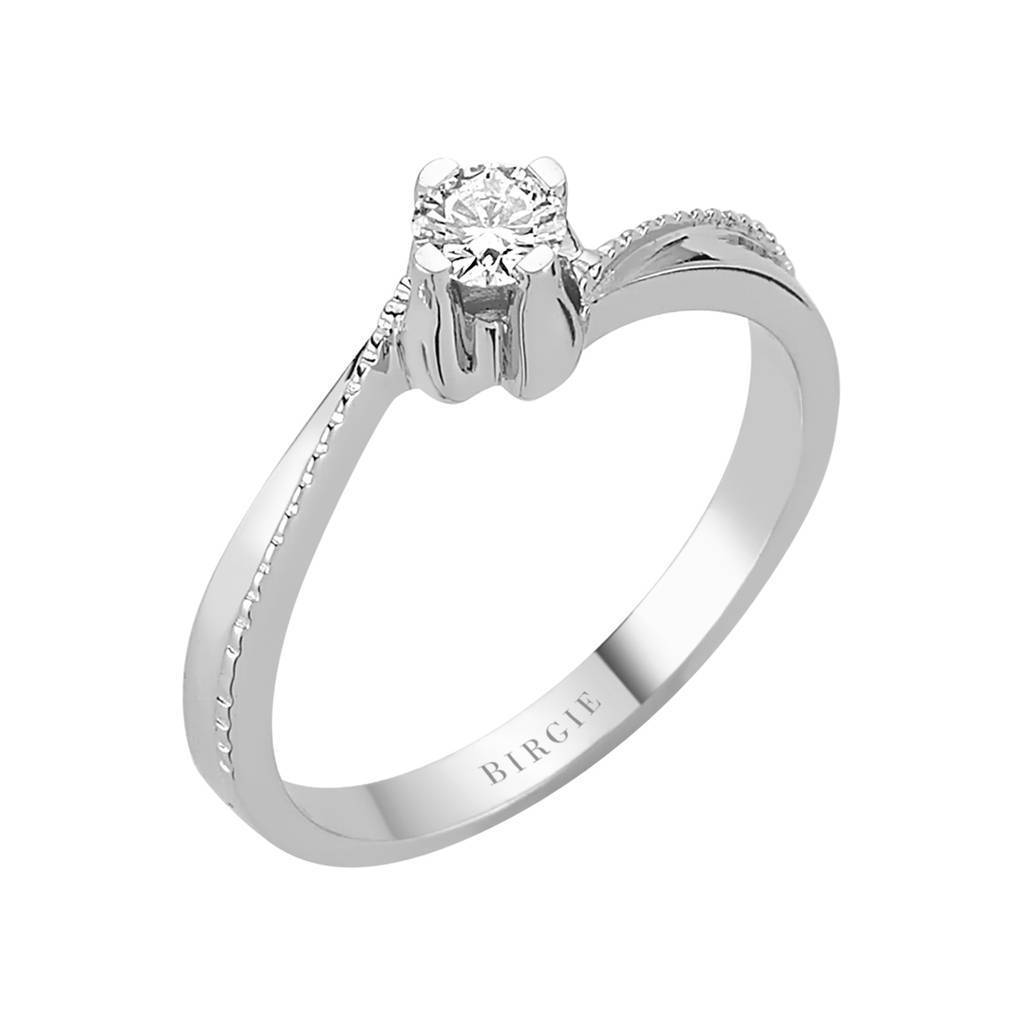 Bague solitaire diamant 0,17 carat
