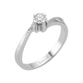 Bague solitaire diamant 0,17 carat