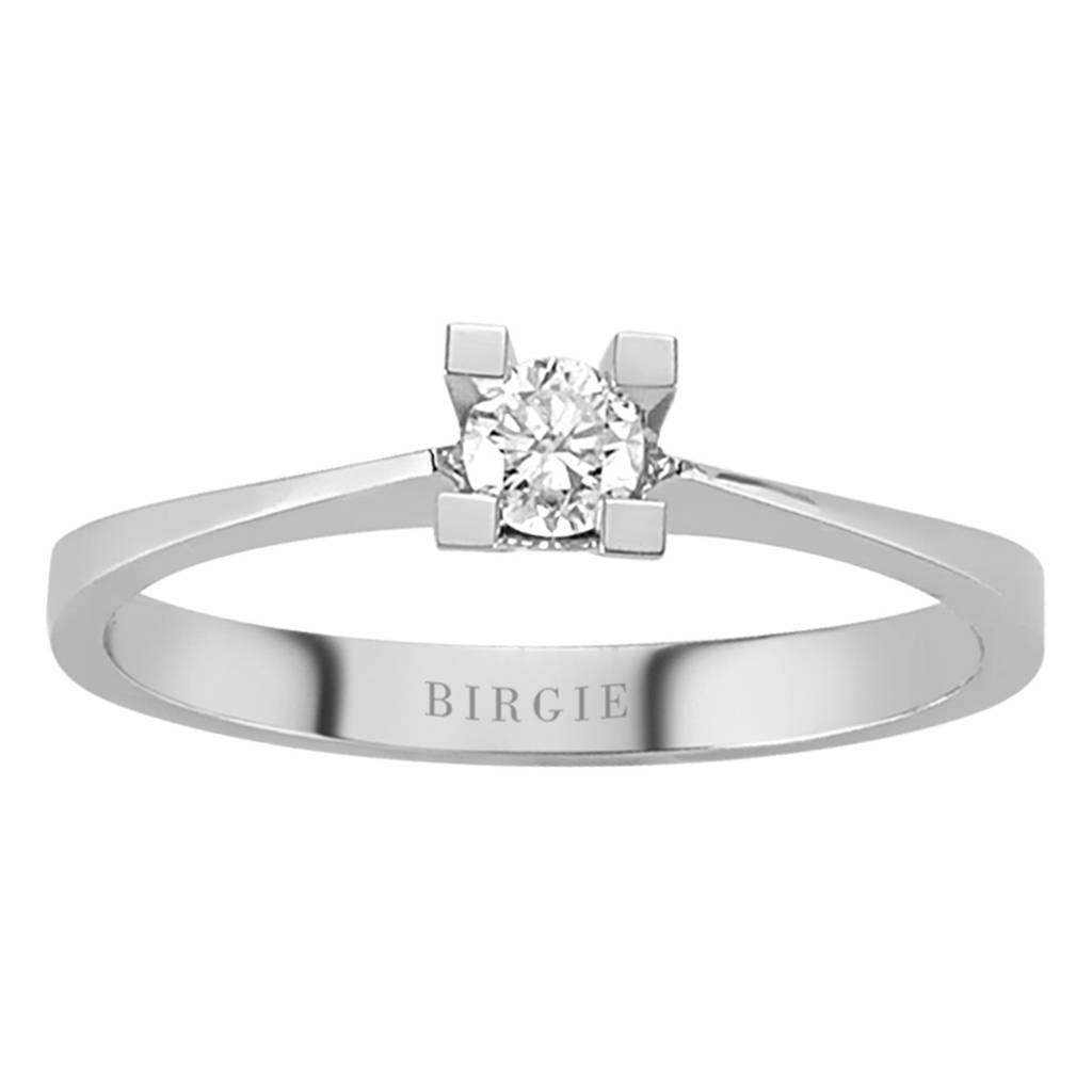 Bague solitaire diamant 0,15 carat