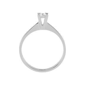 Bague solitaire diamant 0,13 carat