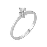 Bague solitaire diamant 0,15 carat