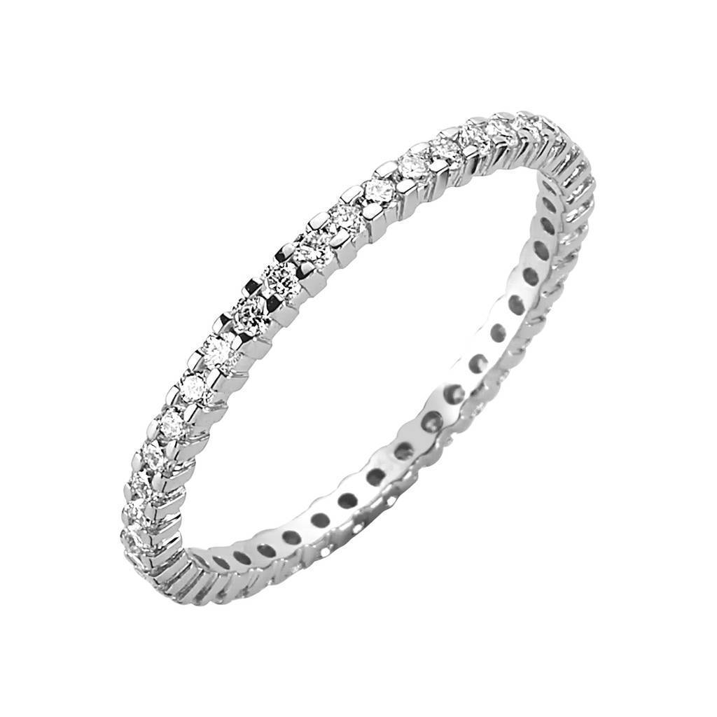Bague de mariage d'éternité en diamant de 0,52 carat