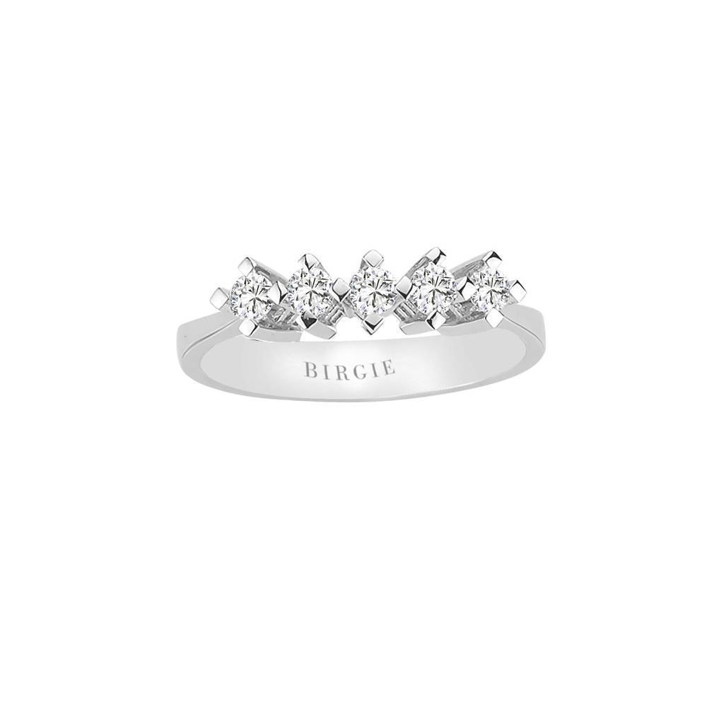 Bague de fiançailles 5 pierres diamant 0,31 carat