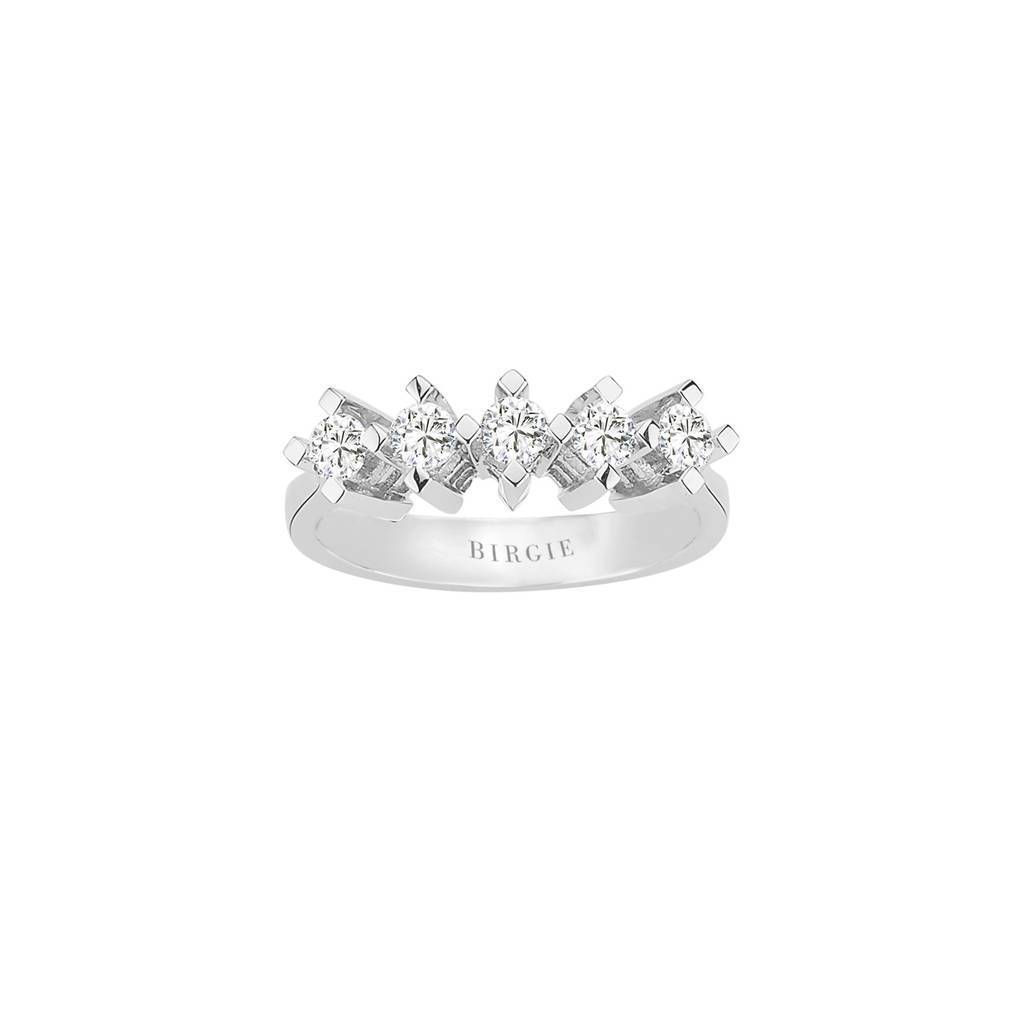 Bague de fiançailles 5 pierres diamant 0,58 carat