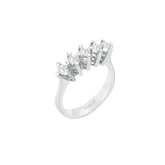 Bague de fiançailles 5 pierres diamant 0,58 carat