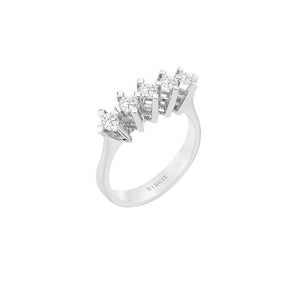 Bague de fiançailles 5 pierres diamant 0,58 carat