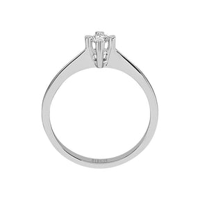 Bague solitaire diamant 0,14 carat