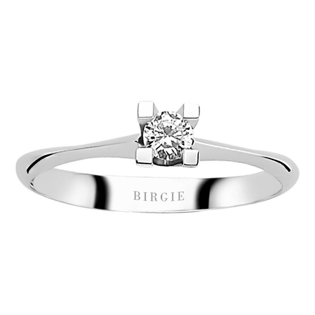 Bague solitaire diamant 0,17 carat