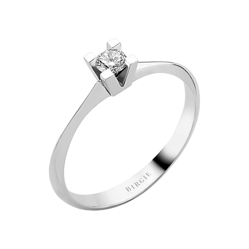 Bague solitaire diamant 0,17 carat