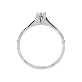 Bague solitaire diamant 0,13 carat