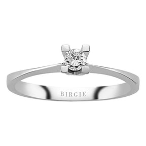 Bague solitaire diamant 0,13 carat