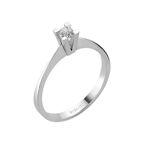 Bague solitaire diamant 0,13 carat