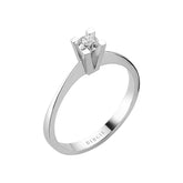 Bague solitaire diamant 0,18 carat