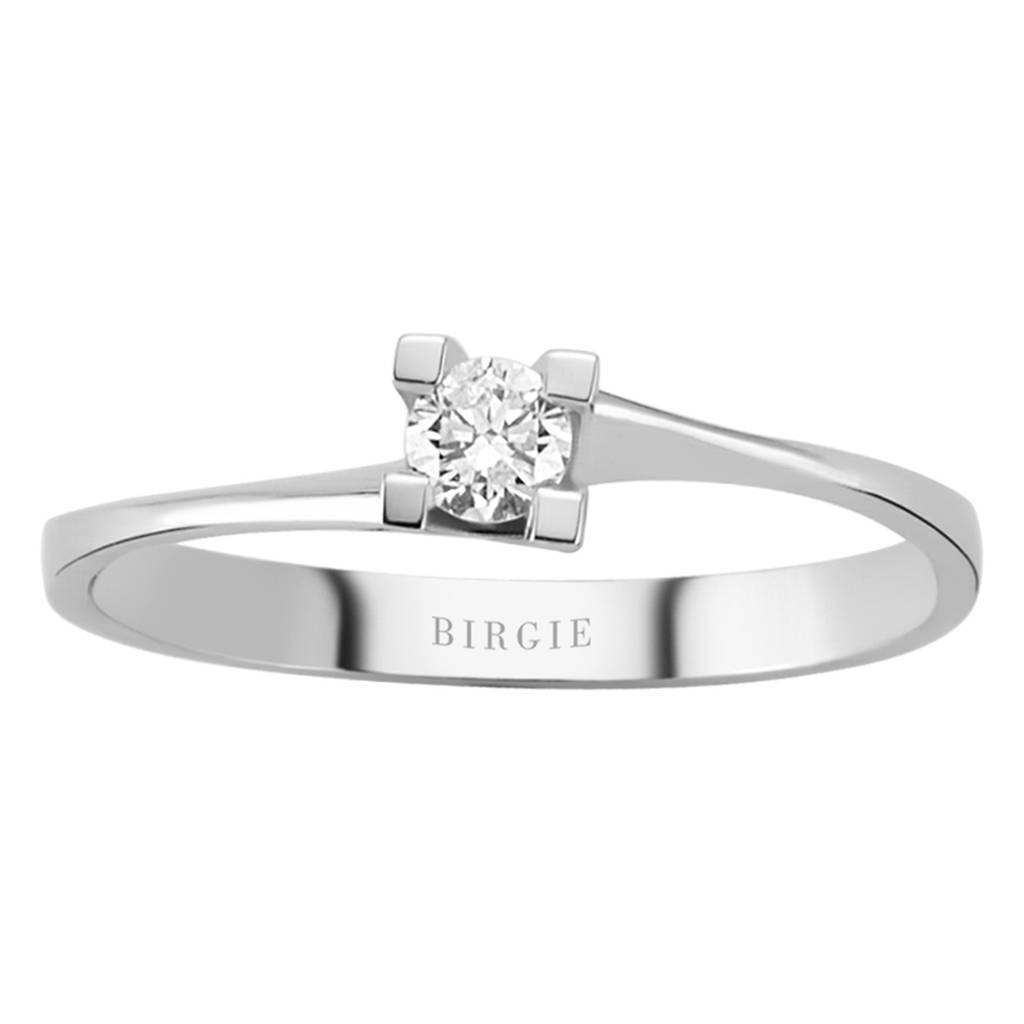 Bague solitaire diamant 0,17 carat