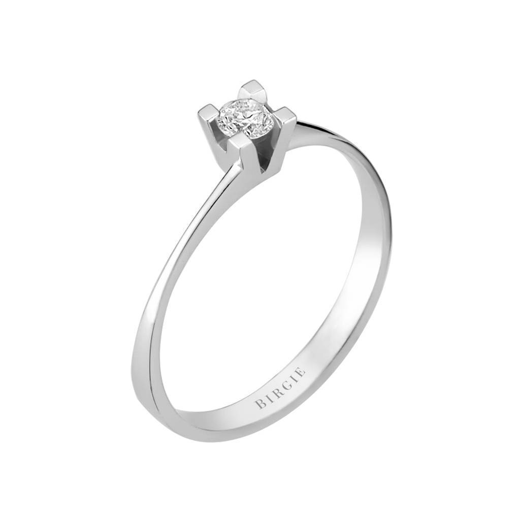 Bague solitaire diamant 0,17 carat