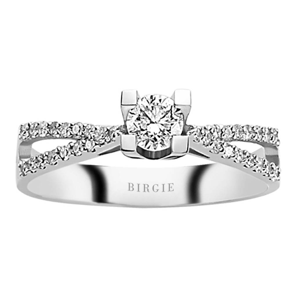Bague de fiançailles halo de diamants total de 0,50 carat