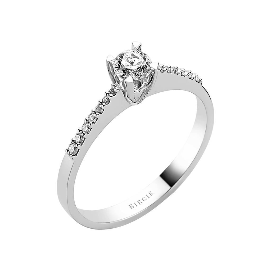 Bague de fiançailles halo de diamants total de 0,38 carat