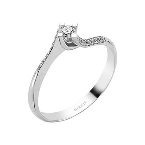 Total 0.16 Carat Diamond Halo Velours Ring
