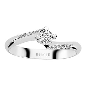 Total 0.24 Carat Diamond Halo Engagement Ring