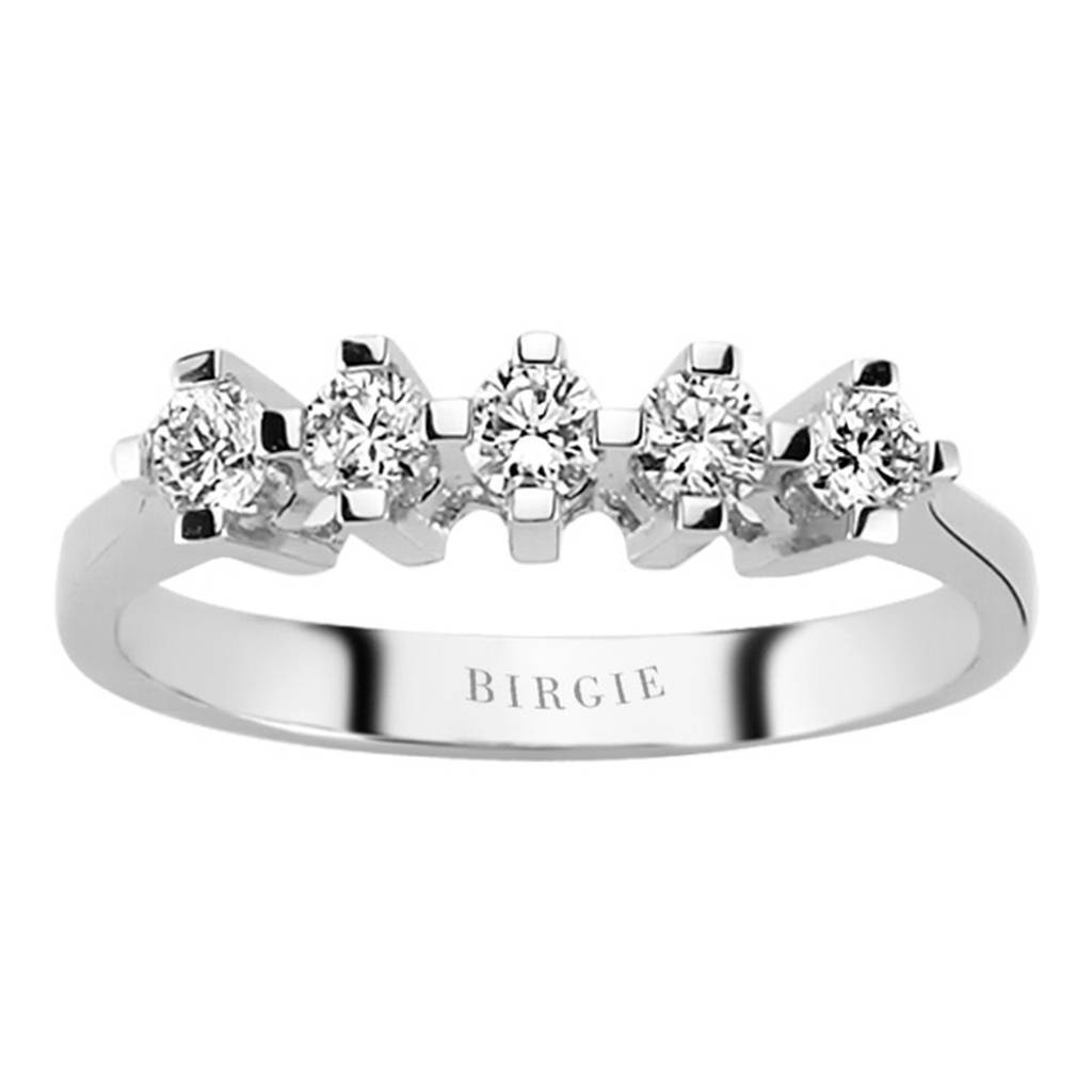Bague de fiançailles 5 pierres diamant 0,43 carat
