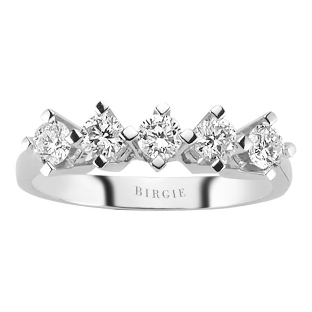 Bague de fiançailles 5 pierres diamant 0,61 carat