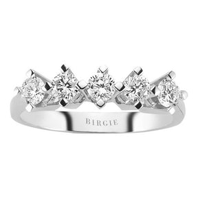Bague de fiançailles 5 pierres diamant 0,61 carat