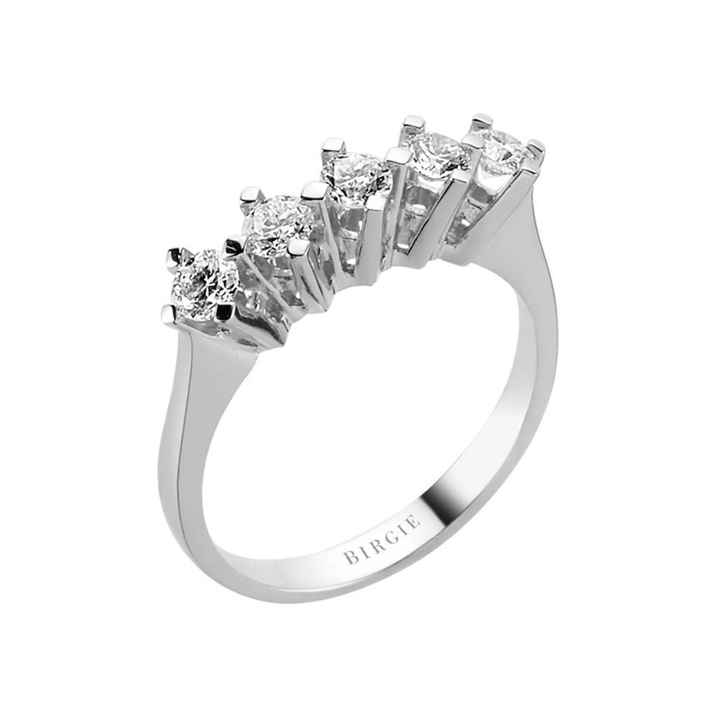 Bague de fiançailles 5 pierres diamant 0,61 carat