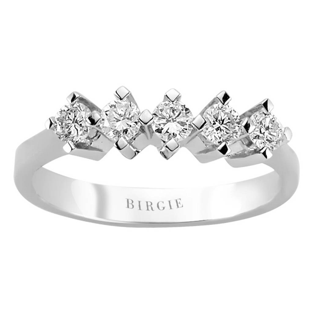 Bague de fiançailles 5 pierres diamant 0,48 carat