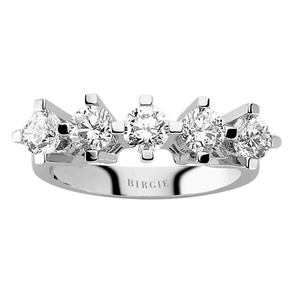 Bague de fiançailles 5 pierres diamant 1,42 carat
