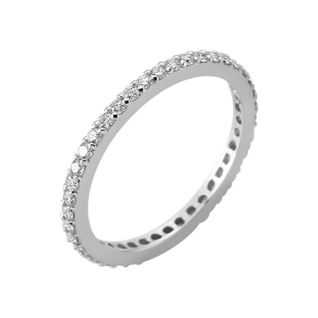Bague de mariage d'éternité en diamant de 0,45 carat