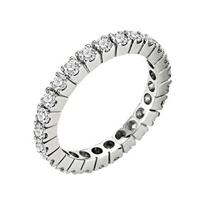 Bague de mariage d'éternité en diamant de 1,26 carat