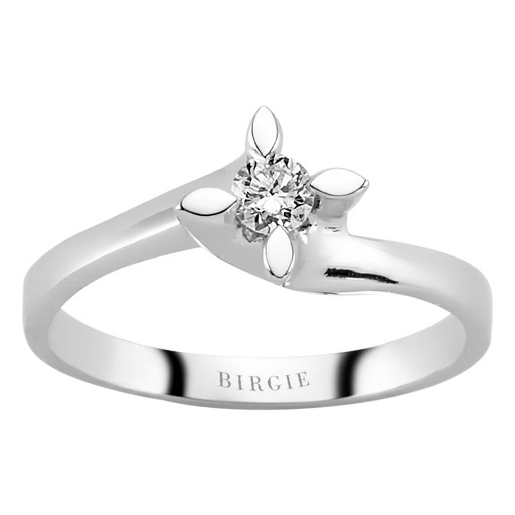 Bague solitaire diamant 0,16 carat