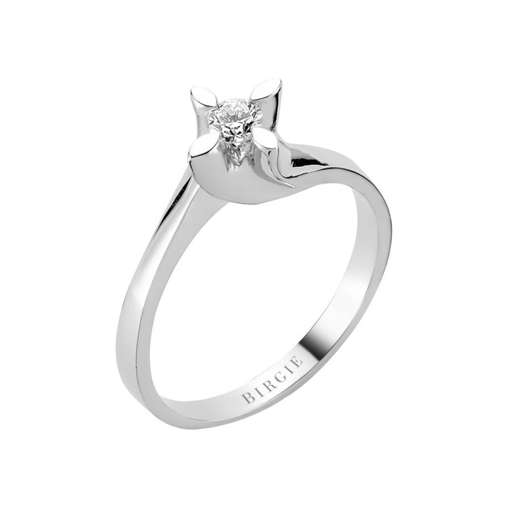 Bague solitaire diamant 0,16 carat