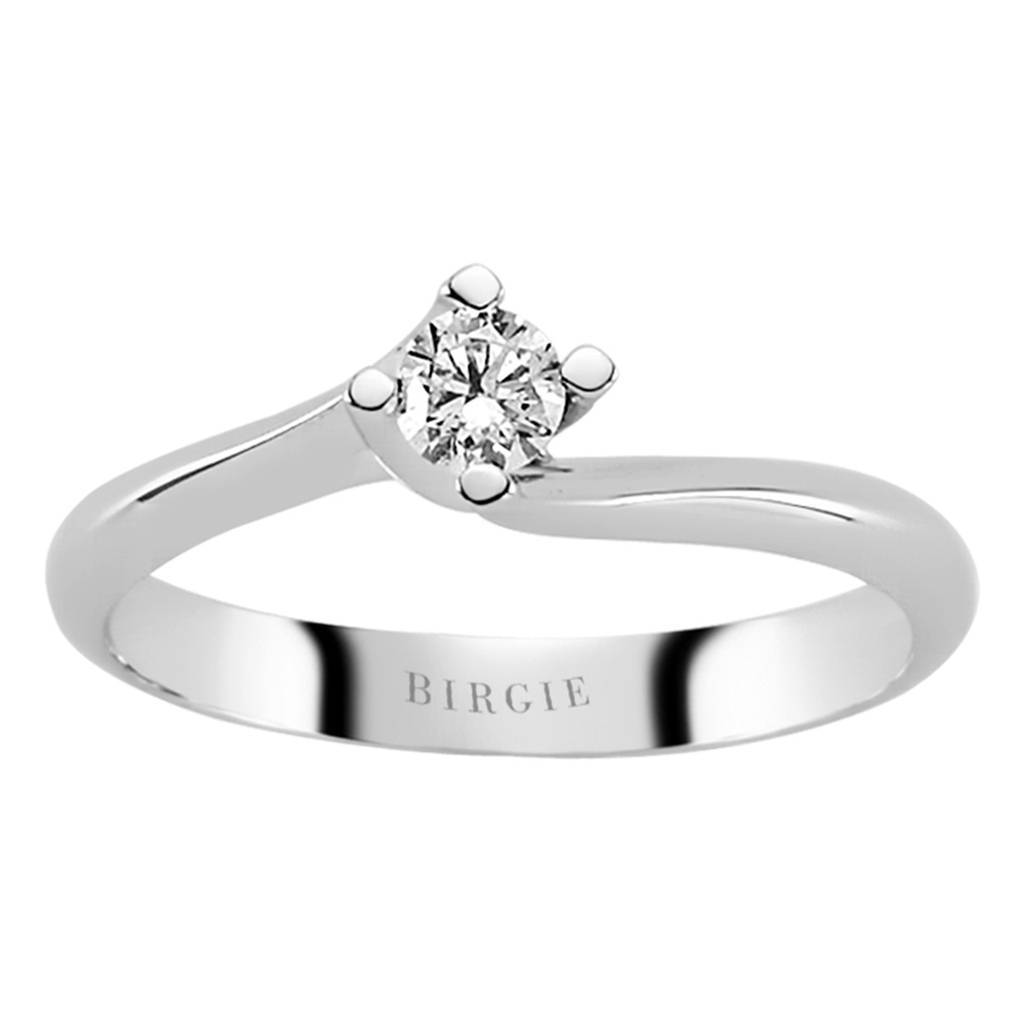 Bague solitaire diamant 0,16 carat