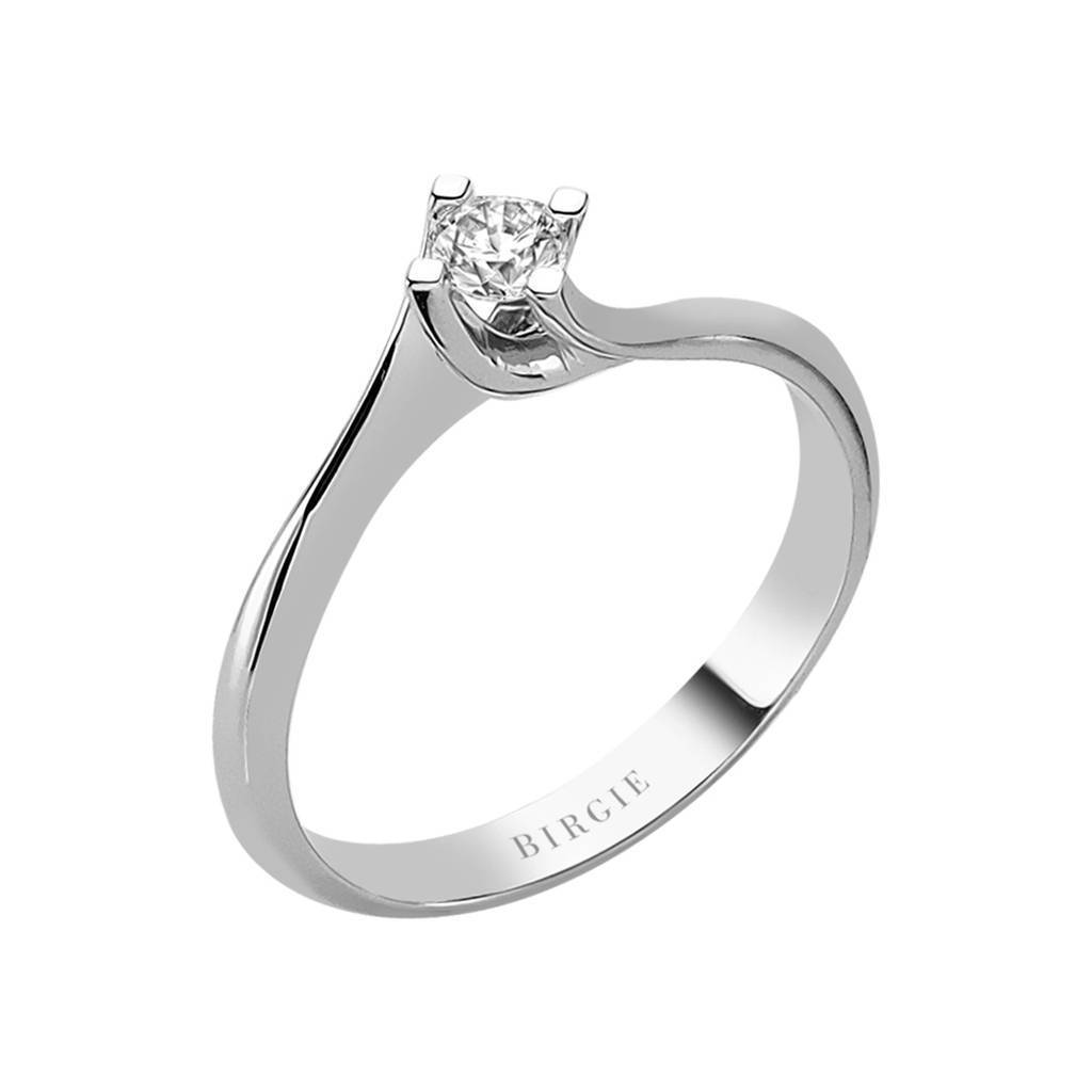 Bague solitaire diamant 0,16 carat