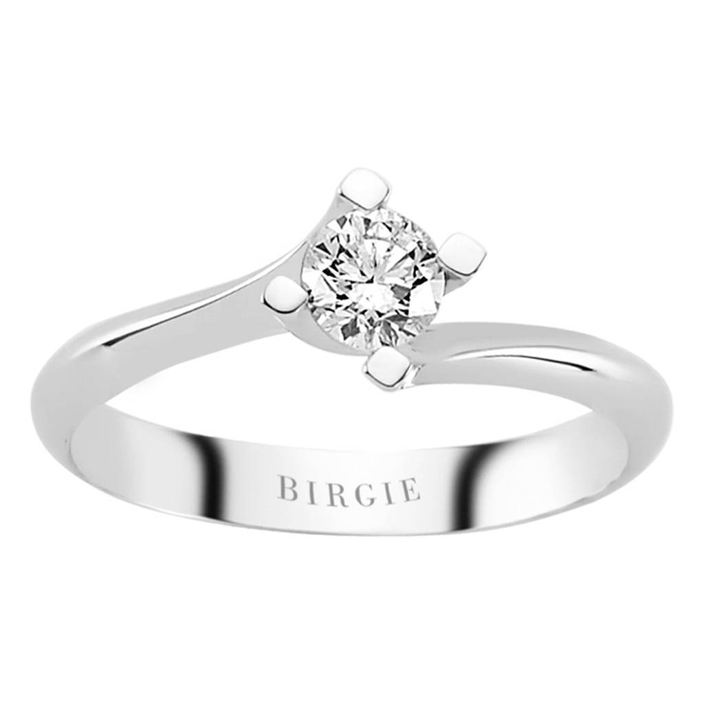Bague solitaire diamant couleur G 0,31 carat