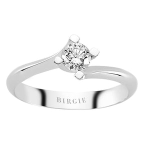 Bague solitaire diamant couleur G 0,31 carat