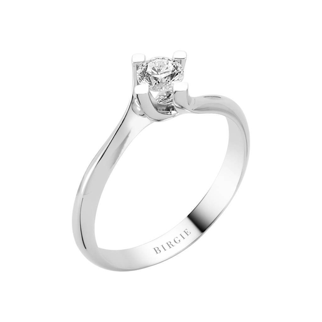 Bague solitaire diamant couleur G 0,31 carat