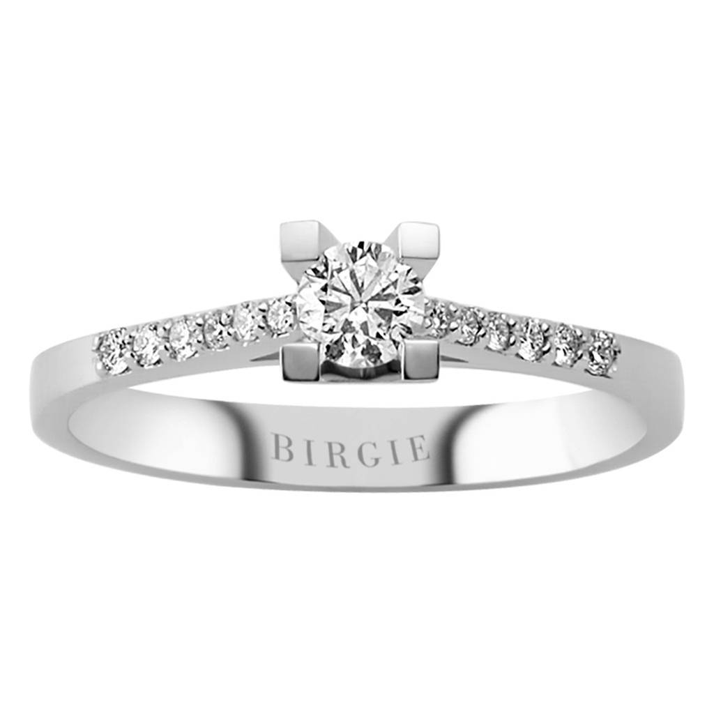 Bague de fiançailles halo de diamants total de 0,33 carat