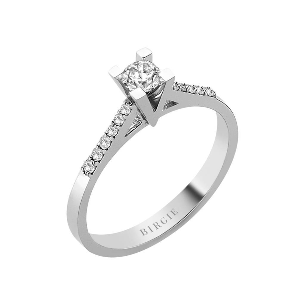 Bague de fiançailles halo de diamants total de 0,33 carat