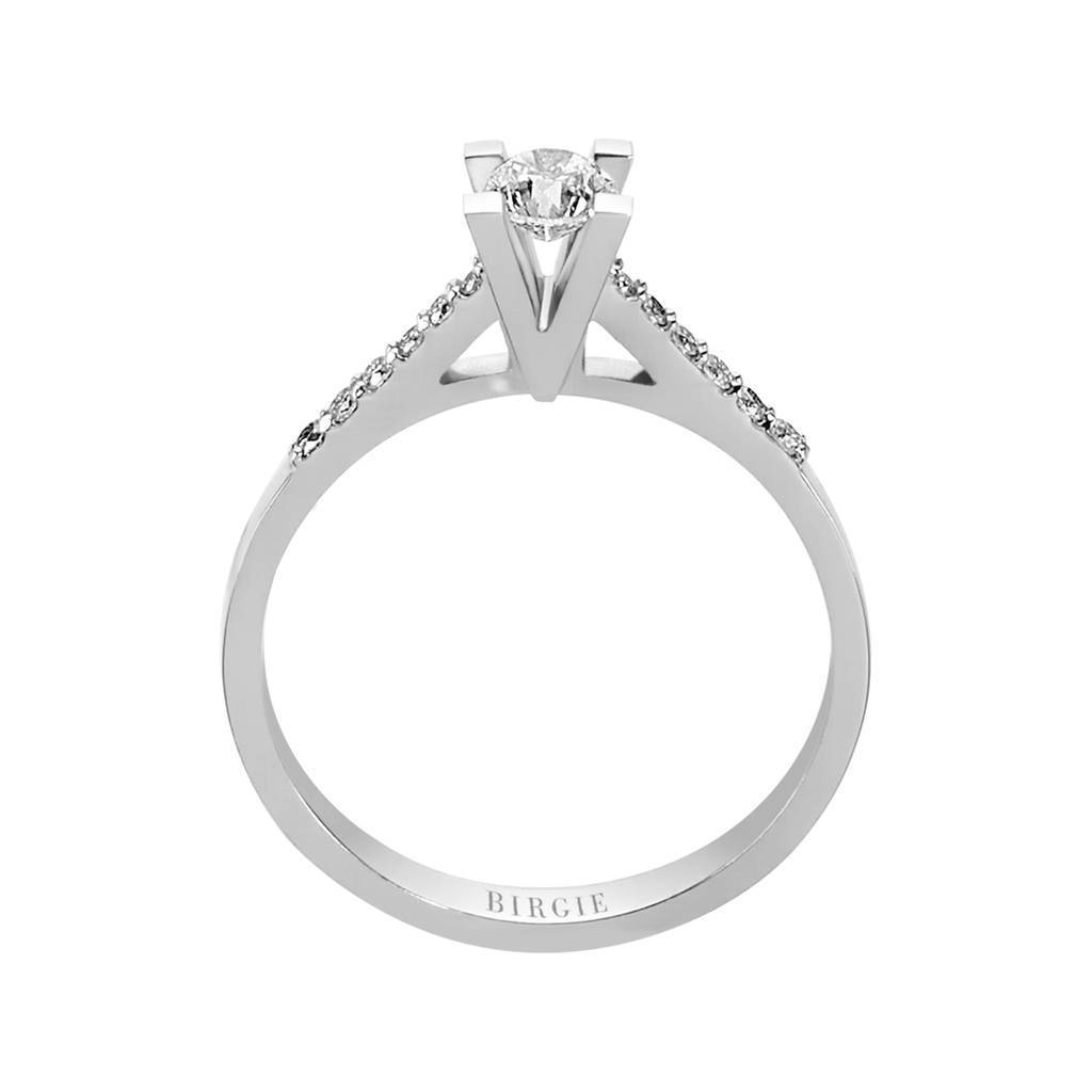 Bague de fiançailles halo de diamants total de 0,43 carat