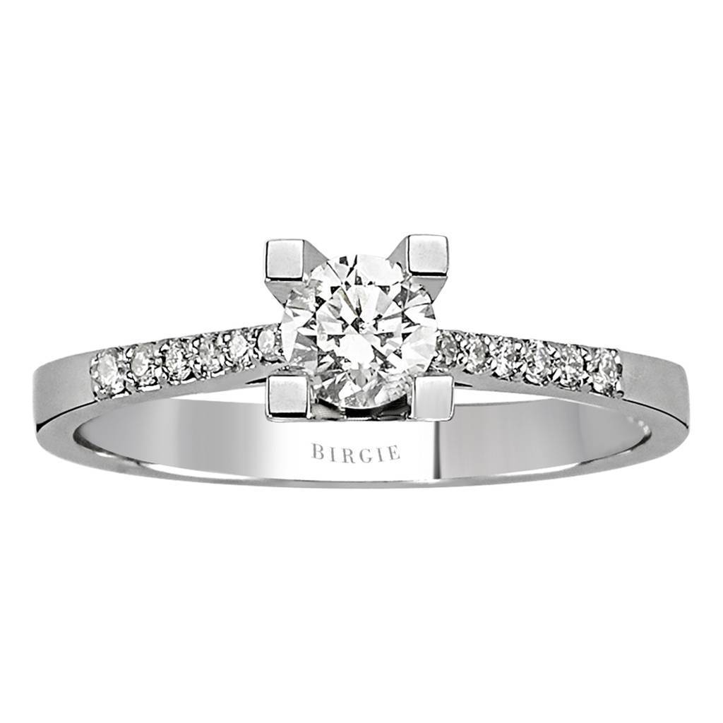 Bague de fiançailles halo de diamants total de 0,53 carat